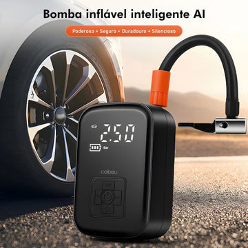 Mini Compressor de Ar Portátil com Iluminação LED