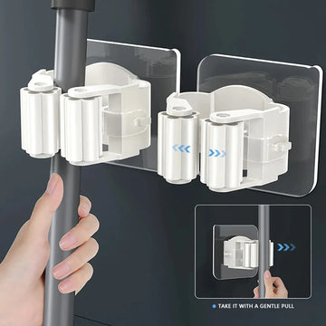 Suporte Adesivo Multiuso para Vassoura, Mops e Acessórios