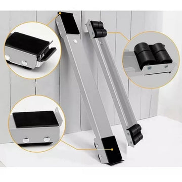 Base Ajustável com Rodas – Suporte para Geladeira, Fogão, Máquina de Lavar e Móveis | Até 200kg